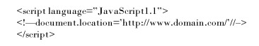 Javascript Redirect Example
